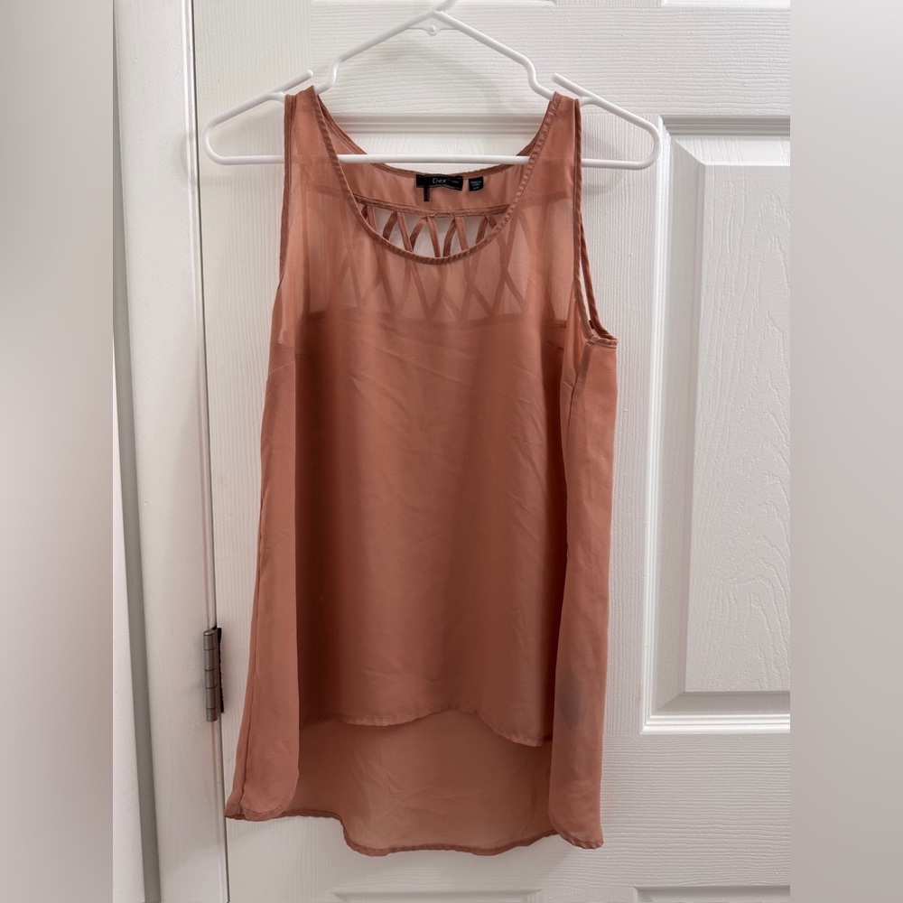 Charlotte Russe Sleeveless Blouse in Brown